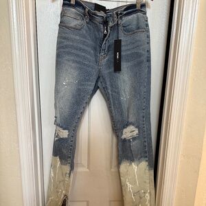 Fashion Nova Men Impression Medium Wash Skinny Jeans SZ 30.5